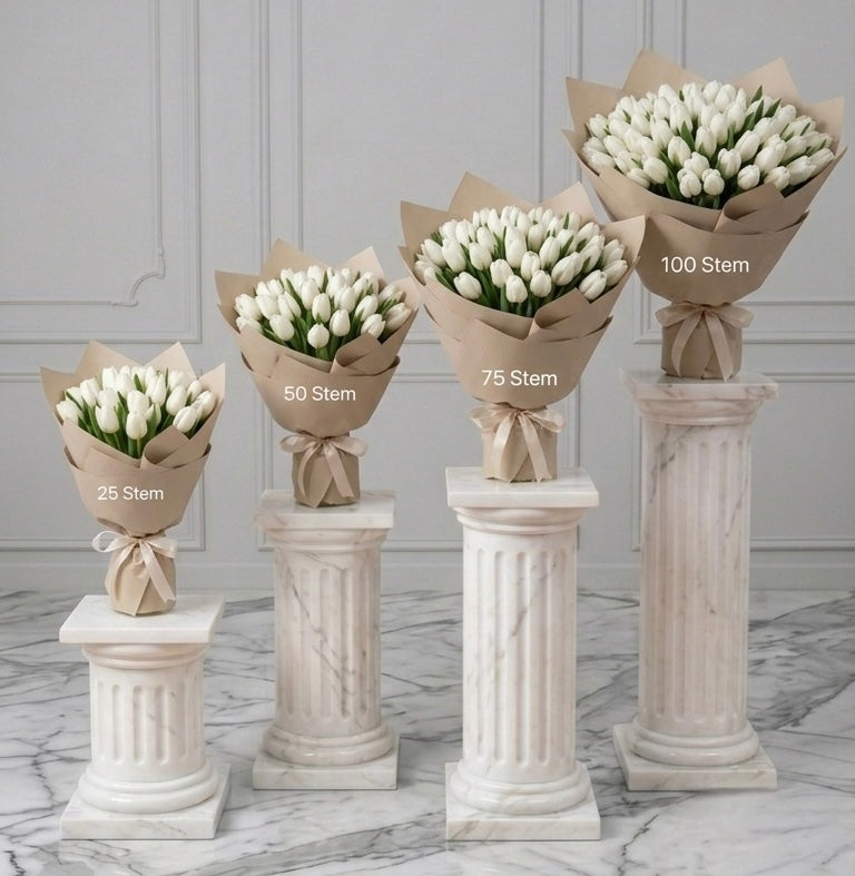 La Pureté Royal- White Tulips