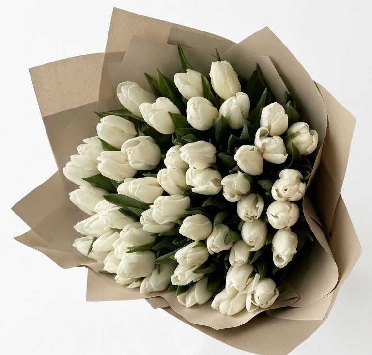 La Pureté Royal- White Tulips