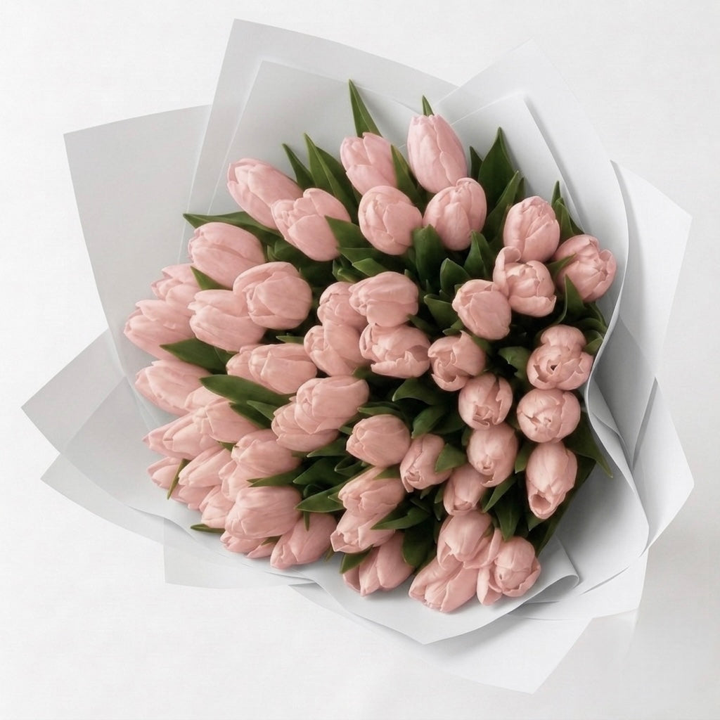 Ballet Slipper- Soft Pink Tulips