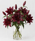 Dark Red Lilium Bouquet