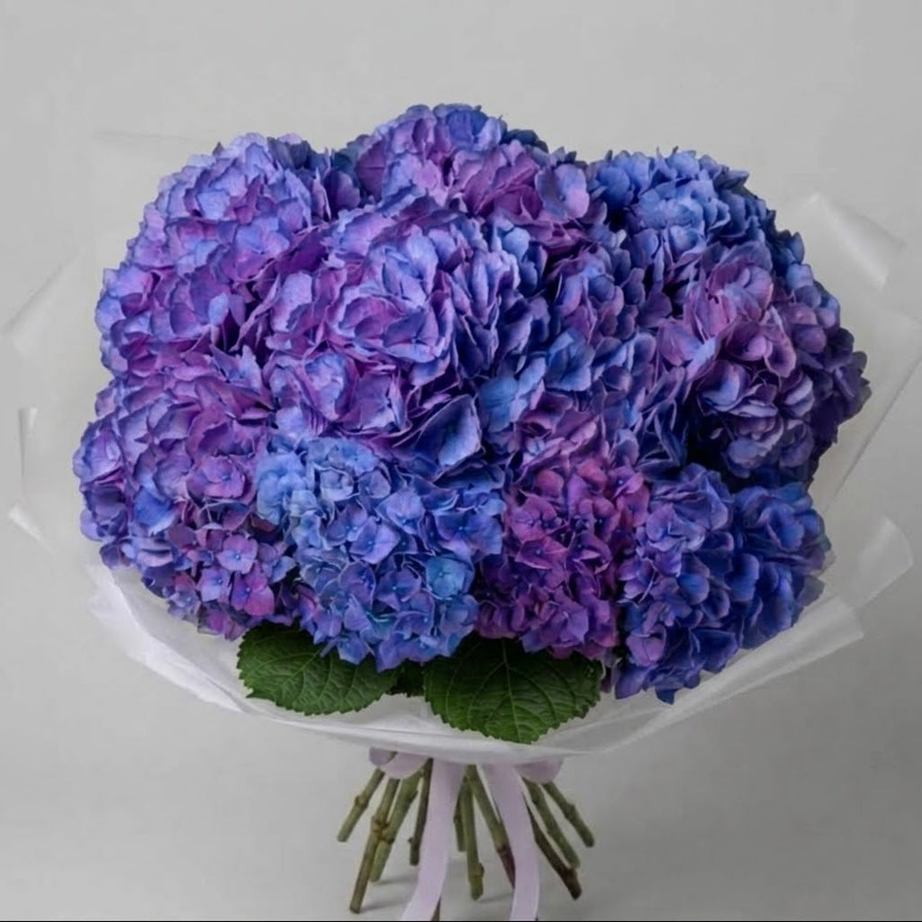 Blue and Purple Hydrangea Bouquet